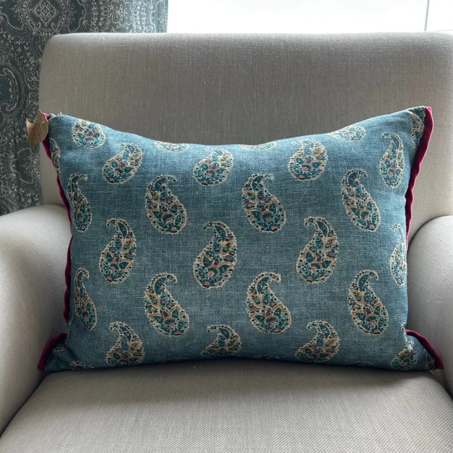 G P & J Baker Patola Paisley Cushion FABRIC HOUSE