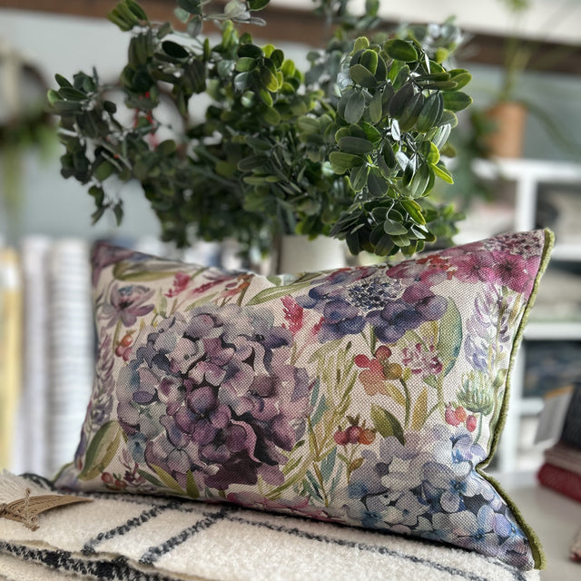 Voyage Hydrangea Cushion - 35x50cm FABRIC HOUSE