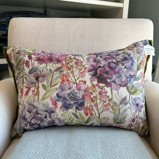 Voyage Hydrangea Cushion 45x66cm FABRIC HOUSE