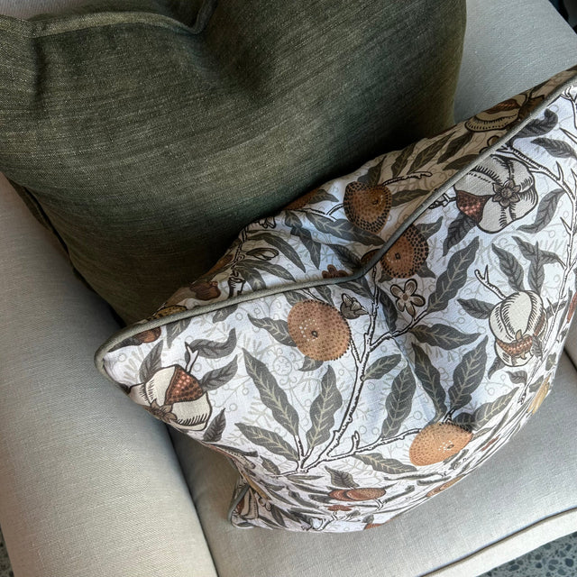 William Morris Fruit Flax Cushion FABRIC HOUSE