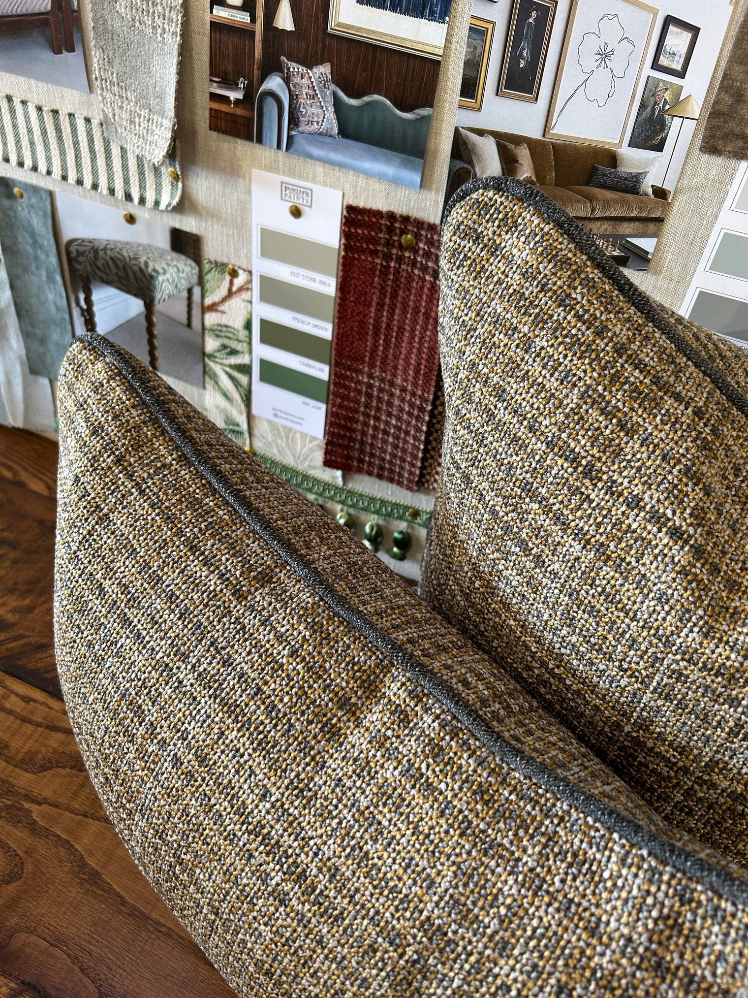 Mustard Weave Cushion FABRIC HOUSE