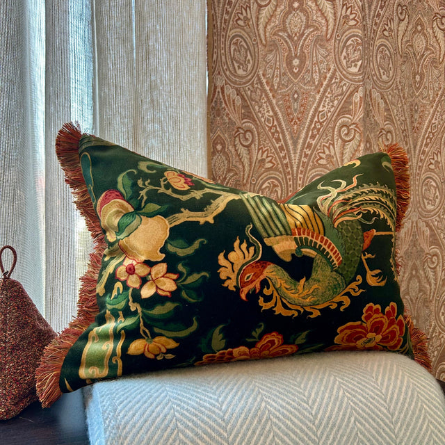 Chifu Velvet Cushion w Ruche FABRIC HOUSE