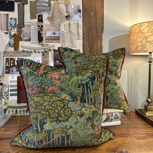 GP& J Baker Ruskin Velvet Cushion FABRIC HOUSE