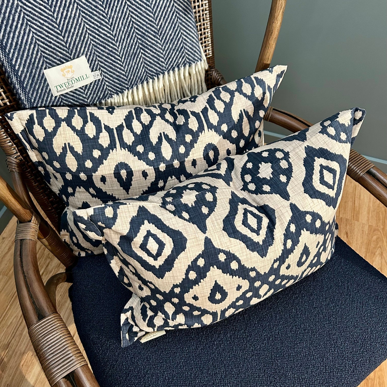 Marrakech Ink Cushion FABRIC HOUSE