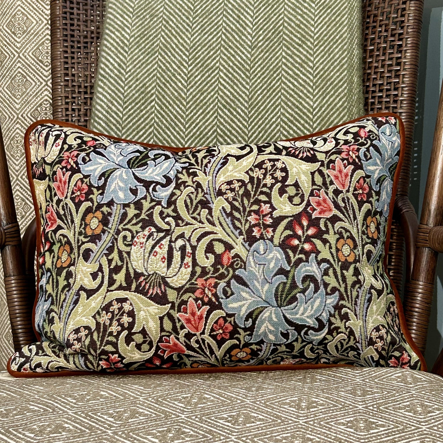 William Morris Golden Lily Cushion FABRIC HOUSE