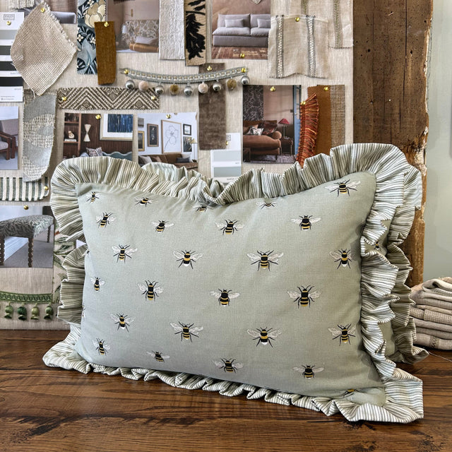 Ruffle Bee Cushion FABRIC HOUSE