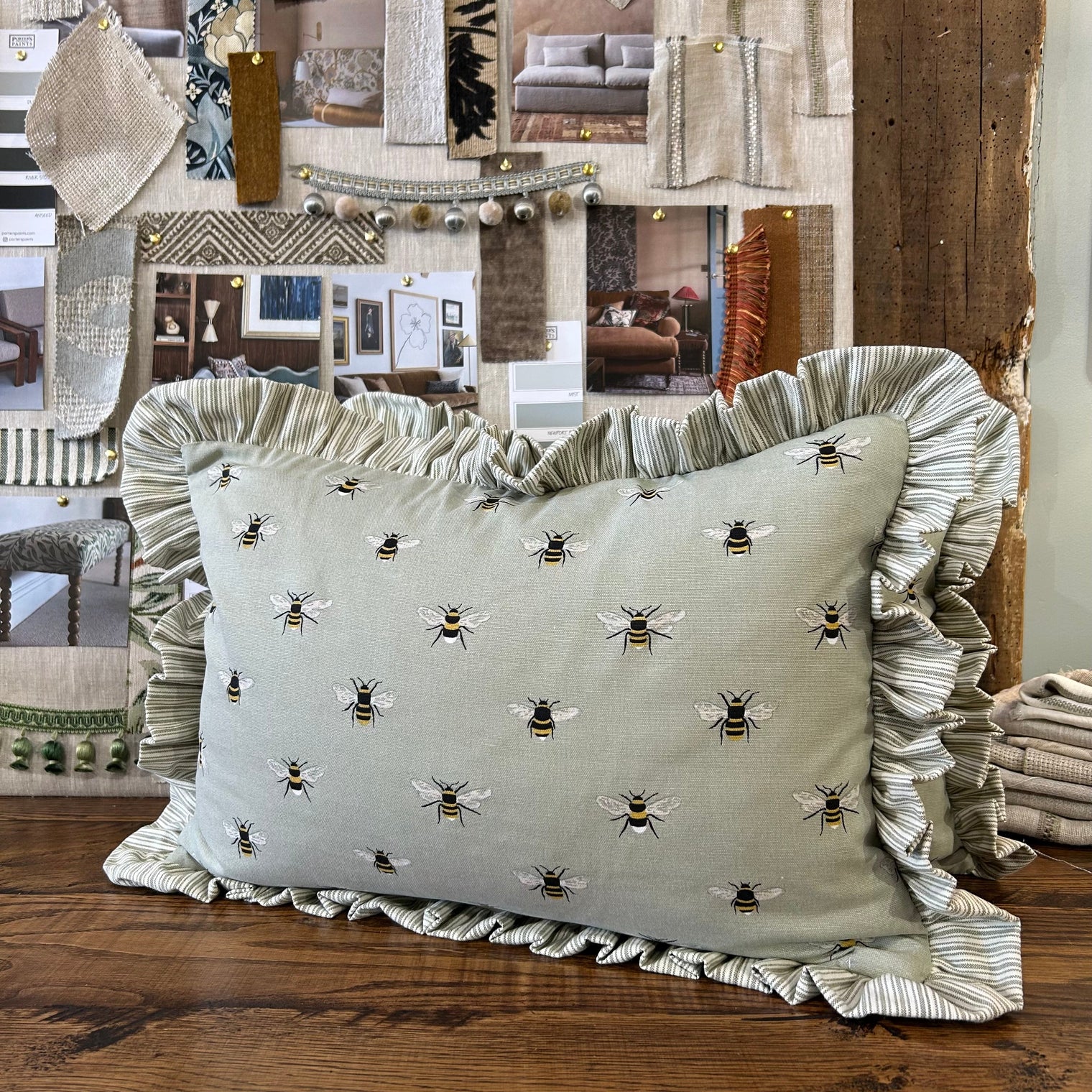 Ruffle Bee Cushion FABRIC HOUSE