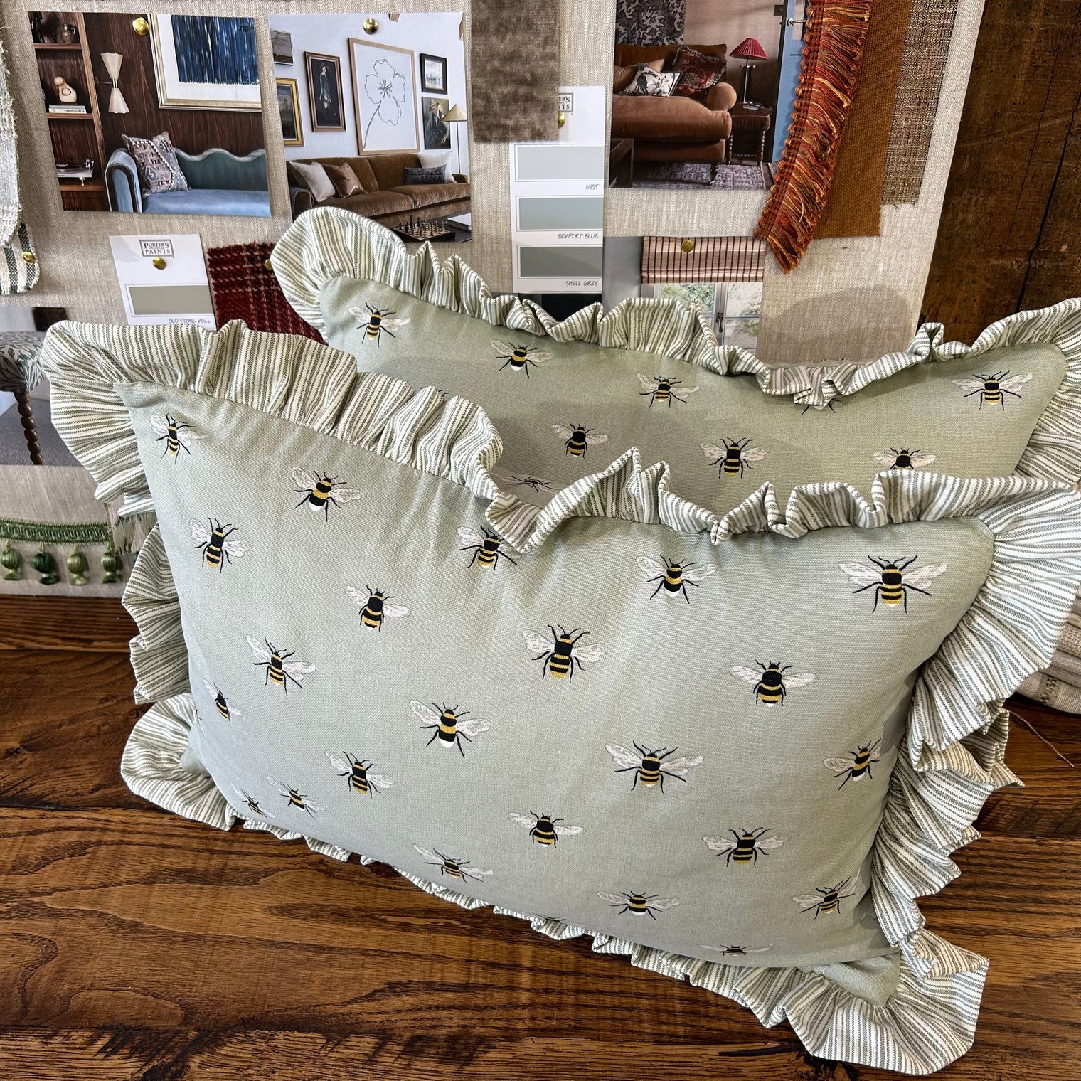 Ruffle Bee Cushion FABRIC HOUSE