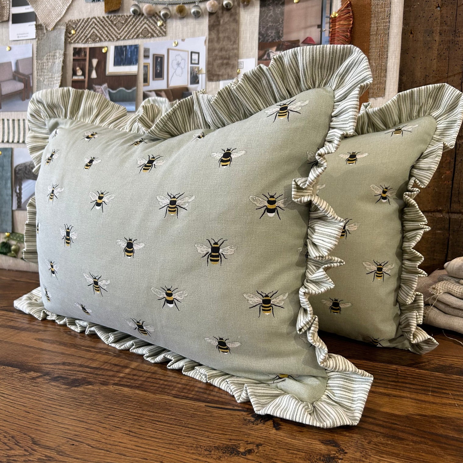 Ruffle Bee Cushion FABRIC HOUSE