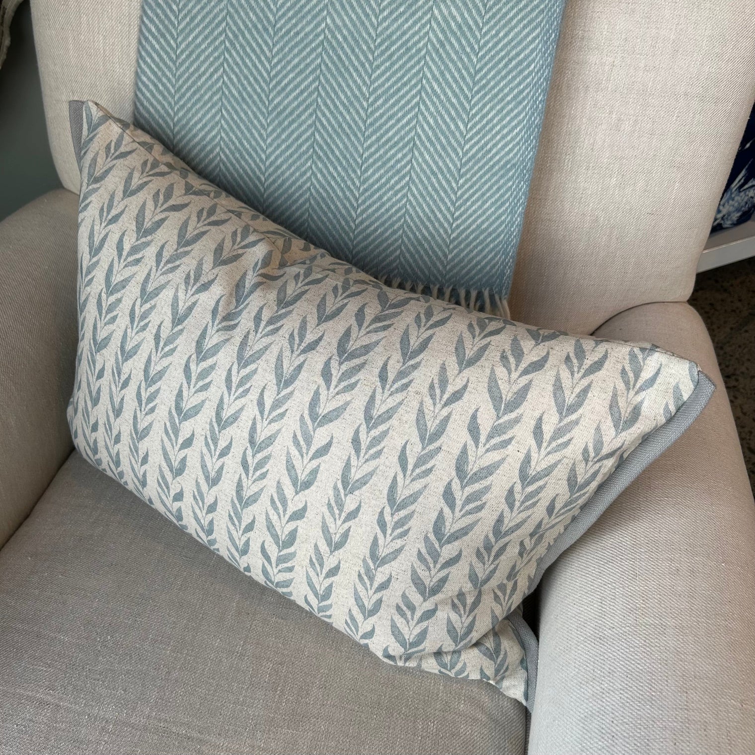 'Anohki' Azure Cushion Not specified