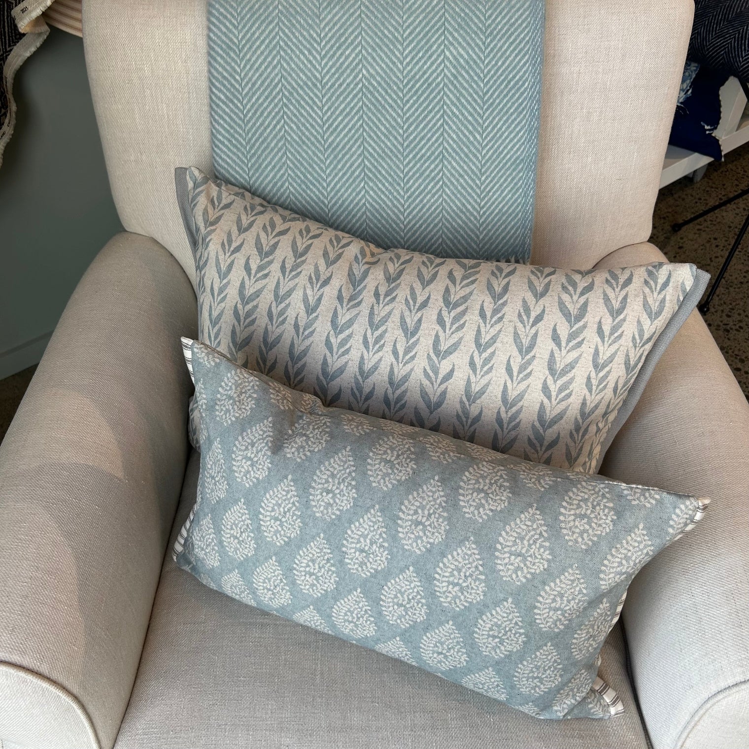'Anohki' Azure Cushion Not specified