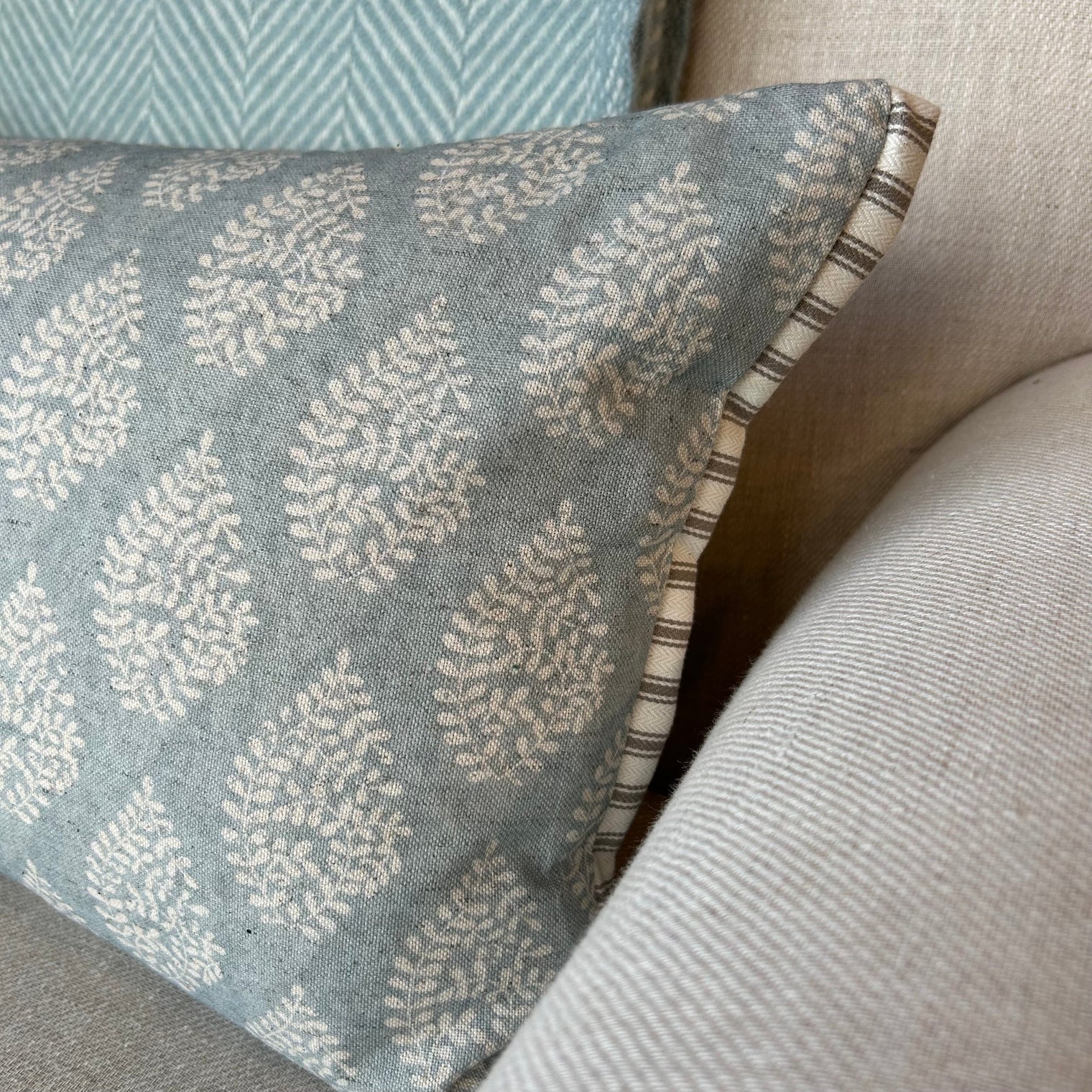 'Bagru' Azure Cushion Not specified