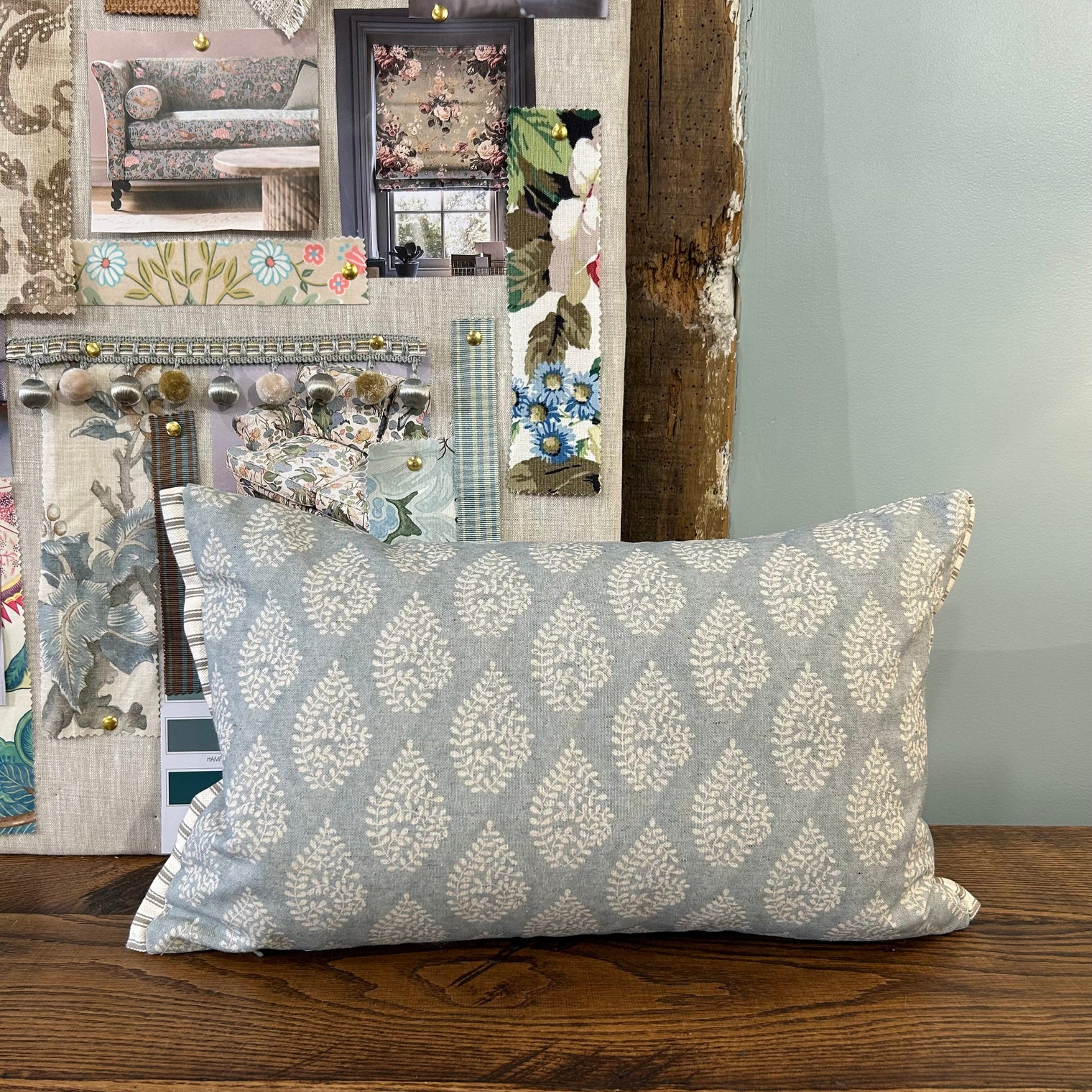 'Bagru' Azure Cushion Not specified