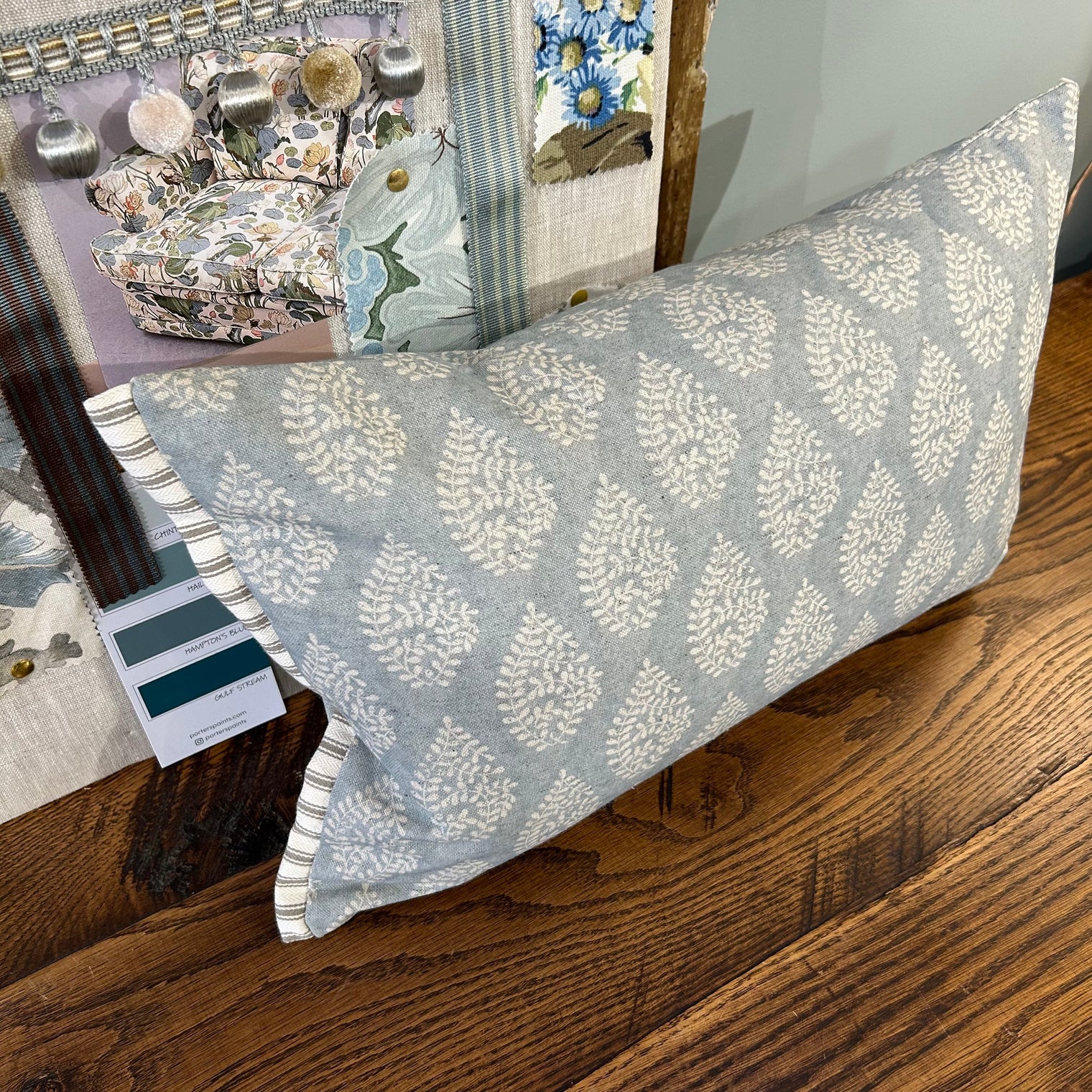 'Bagru' Azure Cushion Not specified