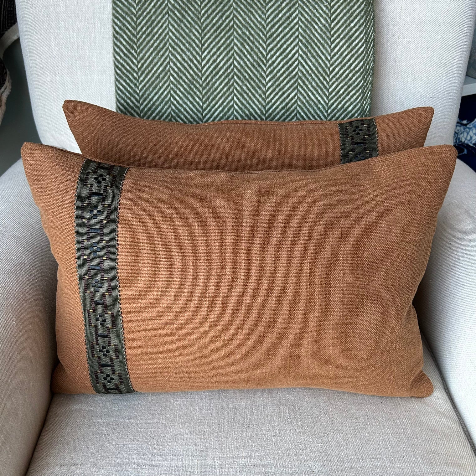 Lintosca Linen with Trim Cushion Not specified