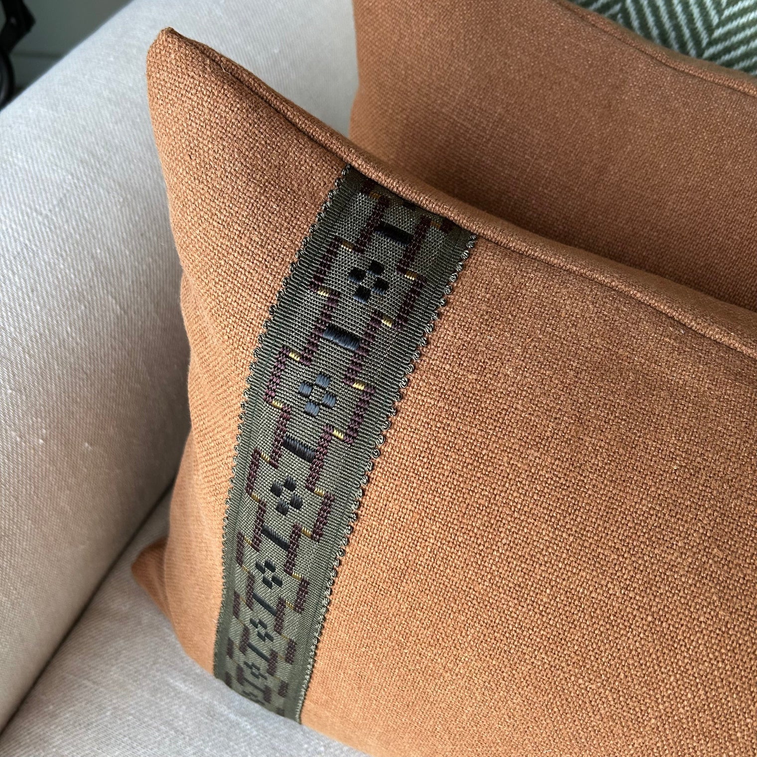 Lintosca Linen with Trim Cushion Not specified