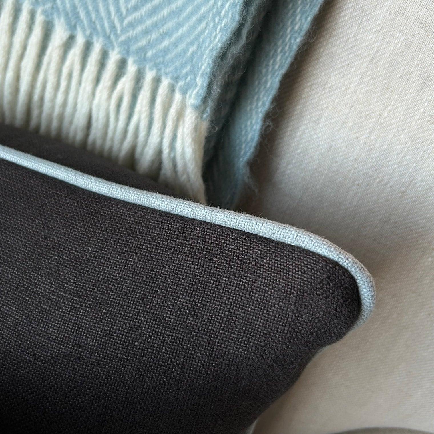 Tela Linen Piped Cushion Not specified