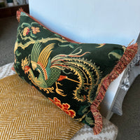 Chifu Velvet Cushion w Ruche FABRIC HOUSE