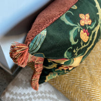 Chifu Velvet Cushion w Ruche FABRIC HOUSE