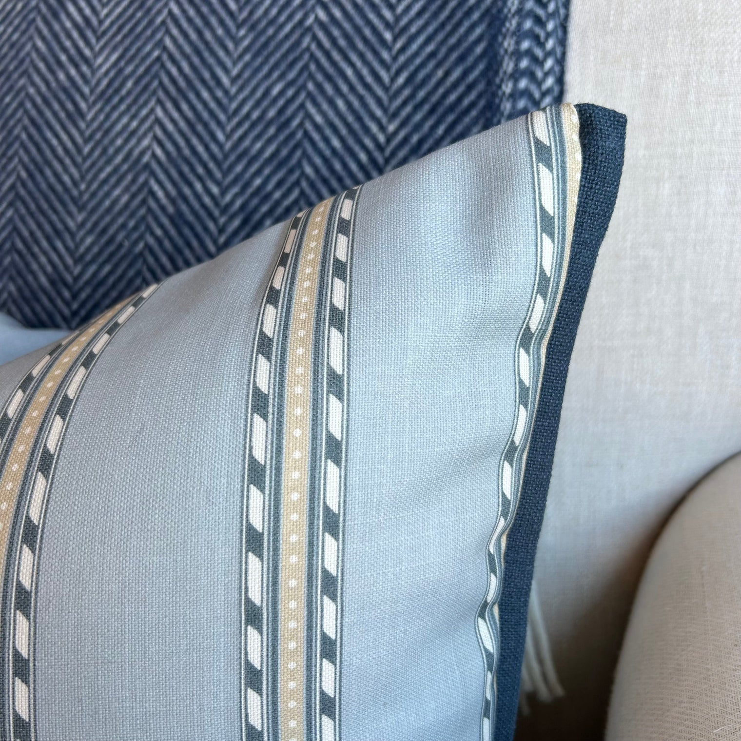 Holland Park Stripe Cushion FABRIC HOUSE