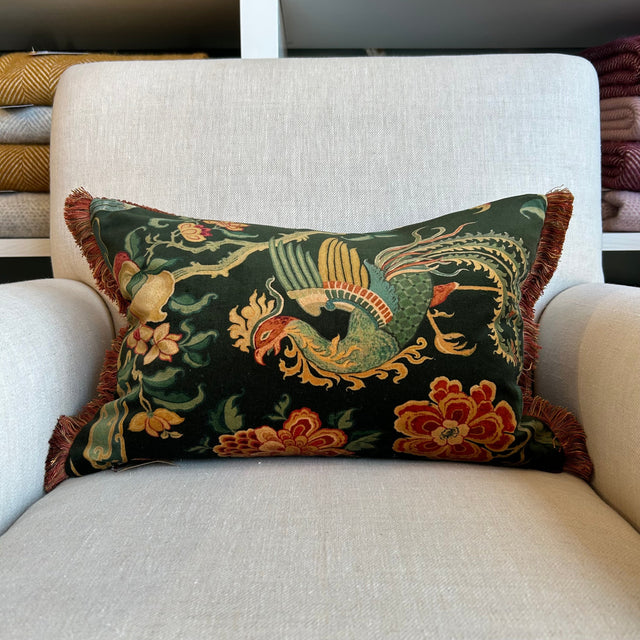 Chifu Velvet Cushion w Ruche FABRIC HOUSE