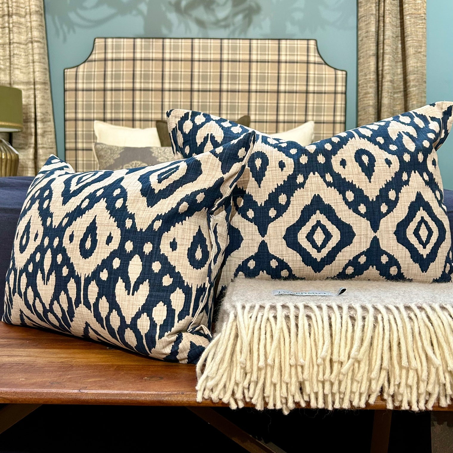 Marrakech Ink Cushion FABRIC HOUSE