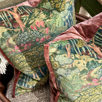 GP& J Baker Ruskin Velvet Cushion FABRIC HOUSE