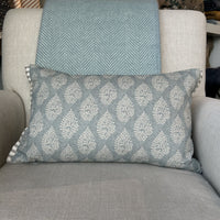 'Bagru' Azure Cushion Not specified