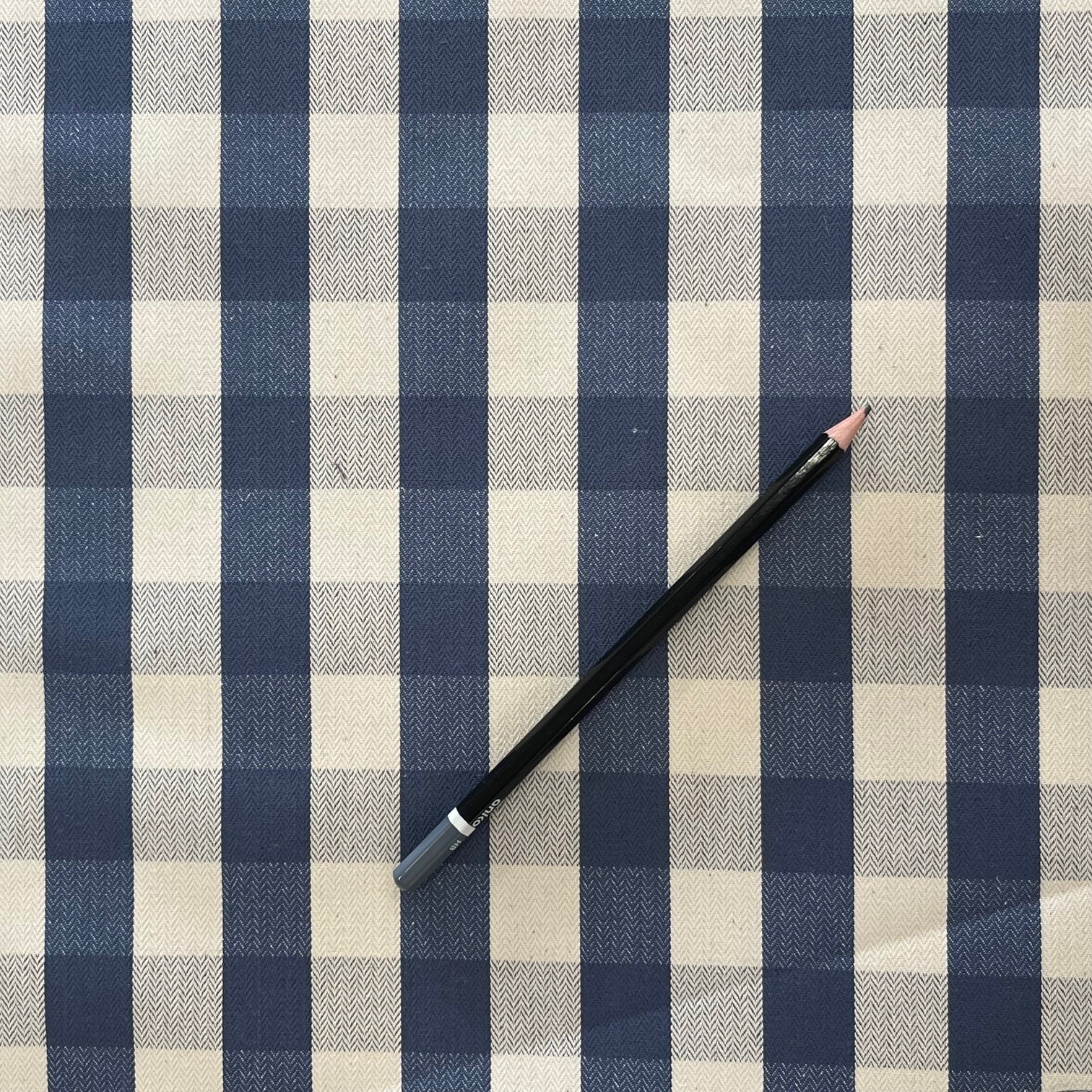 GINGHAM HERRINGBONE BLUE