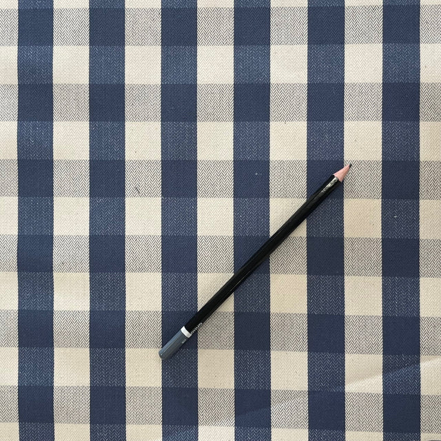 GINGHAM HERRINGBONE BLUE